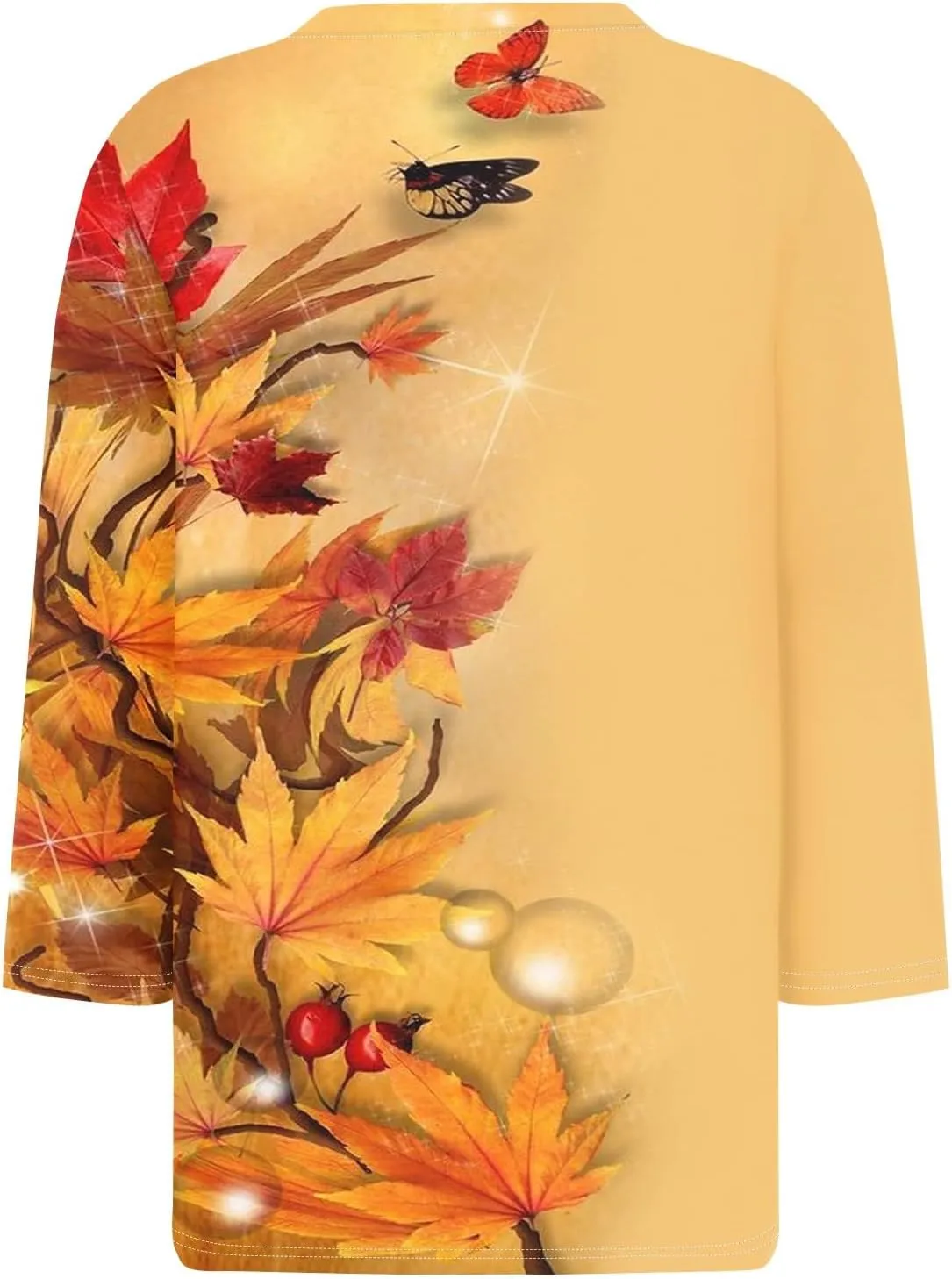 2025 Summer Shirts for Women 3/4 Length Sleeve Crewneck Tops Casual Loose Fit Shirt Floral Printed Cute Blouse