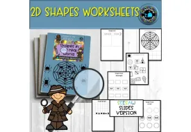 2D worksheets - UK and AUS/UK spelling SEESAW version
