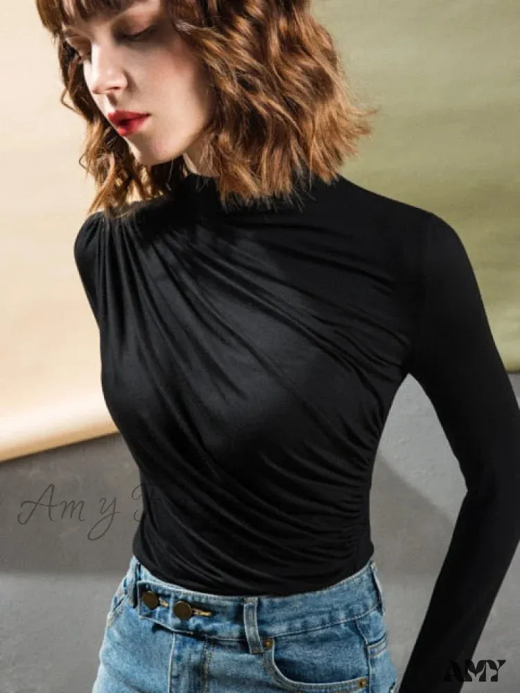 Amy Fashion - Women Cotton Long Sleeve T-shirt
