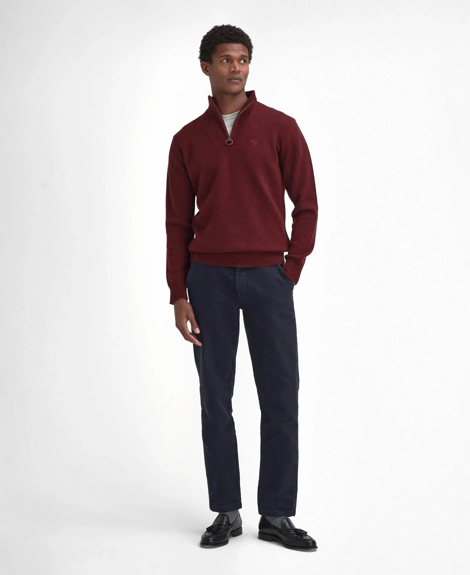 Barbour - Tisbury Half Zip, Ruby