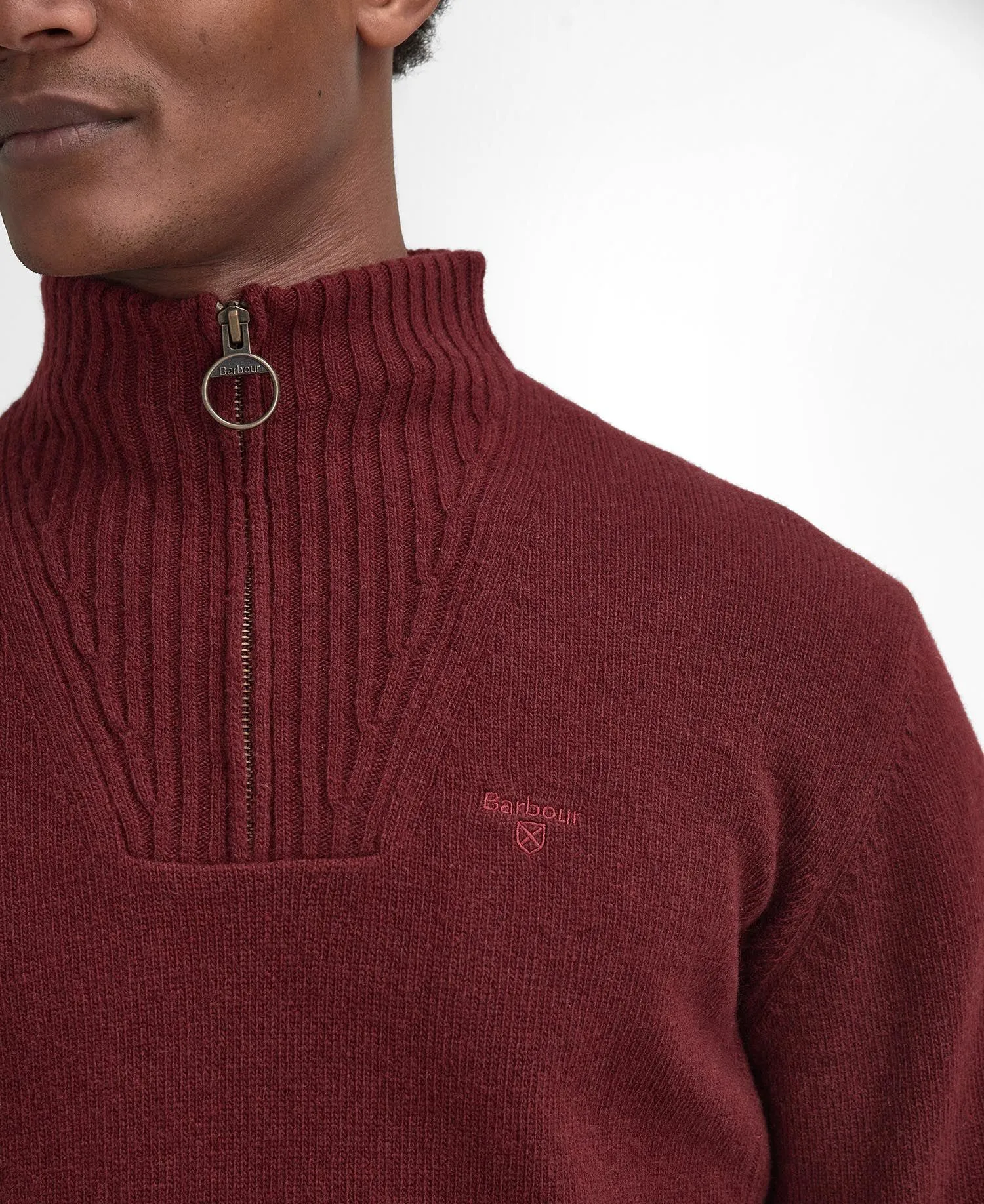 Barbour - Tisbury Half Zip, Ruby