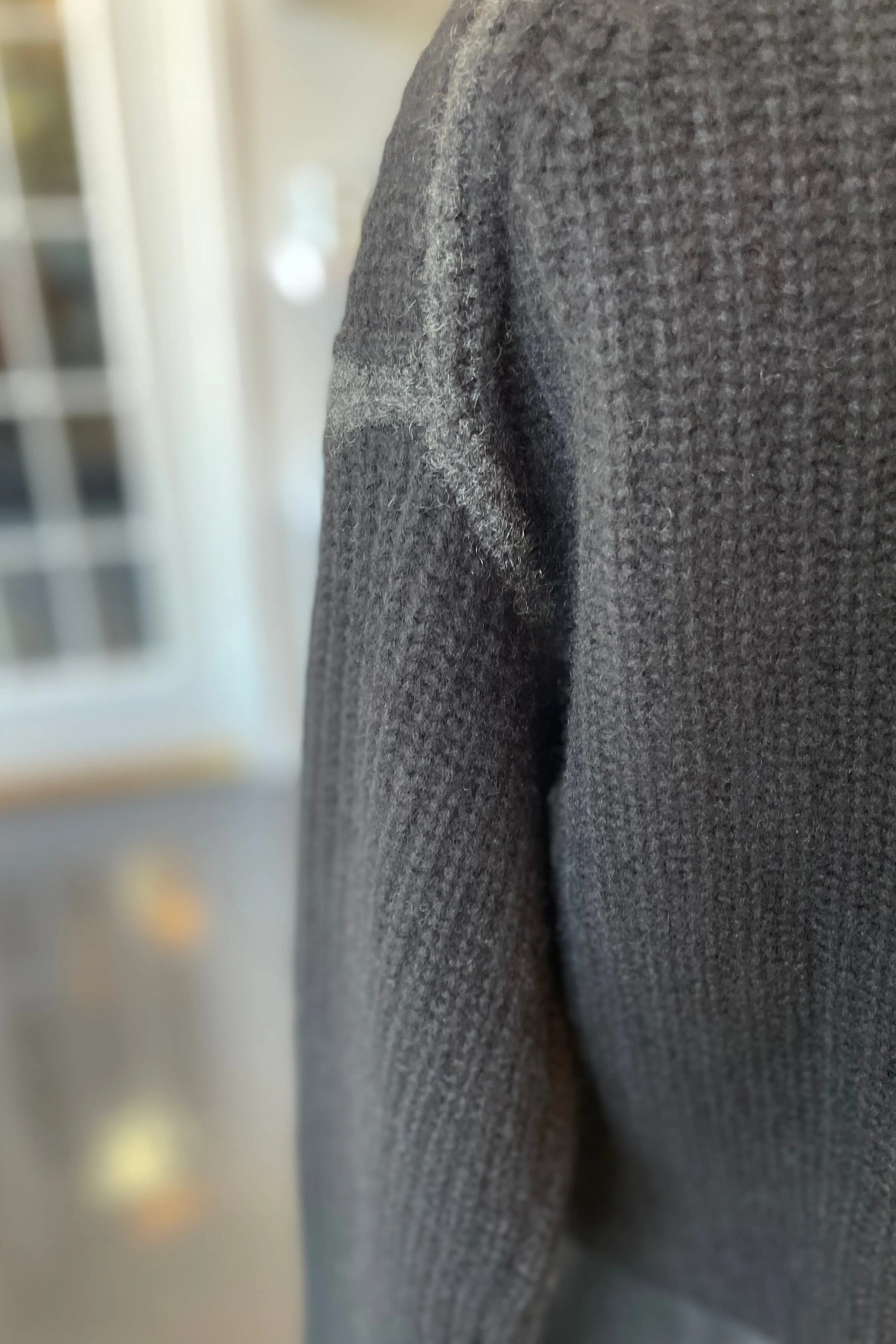Cashmere Soba Funnel Neck Sweater Black