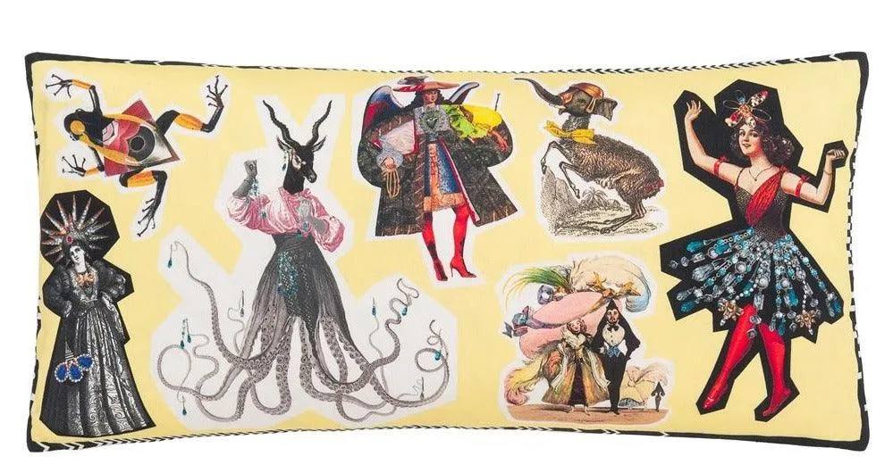Double-sided pillow CIRCUS MULTICOLORE cotton satin