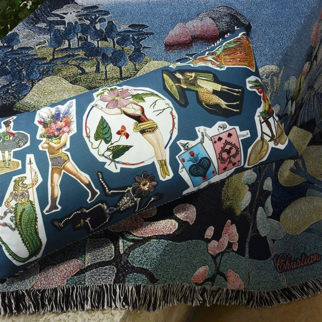 Double-sided pillow CIRCUS MULTICOLORE cotton satin