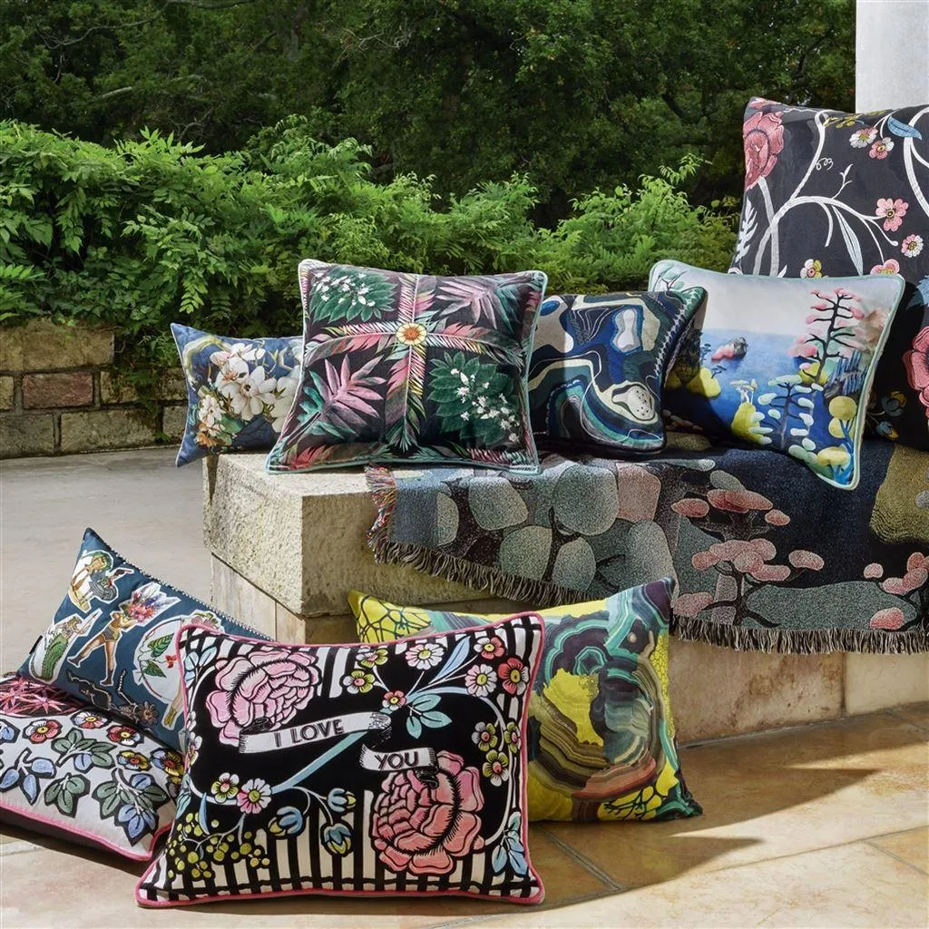 Double-sided pillow CIRCUS MULTICOLORE cotton satin