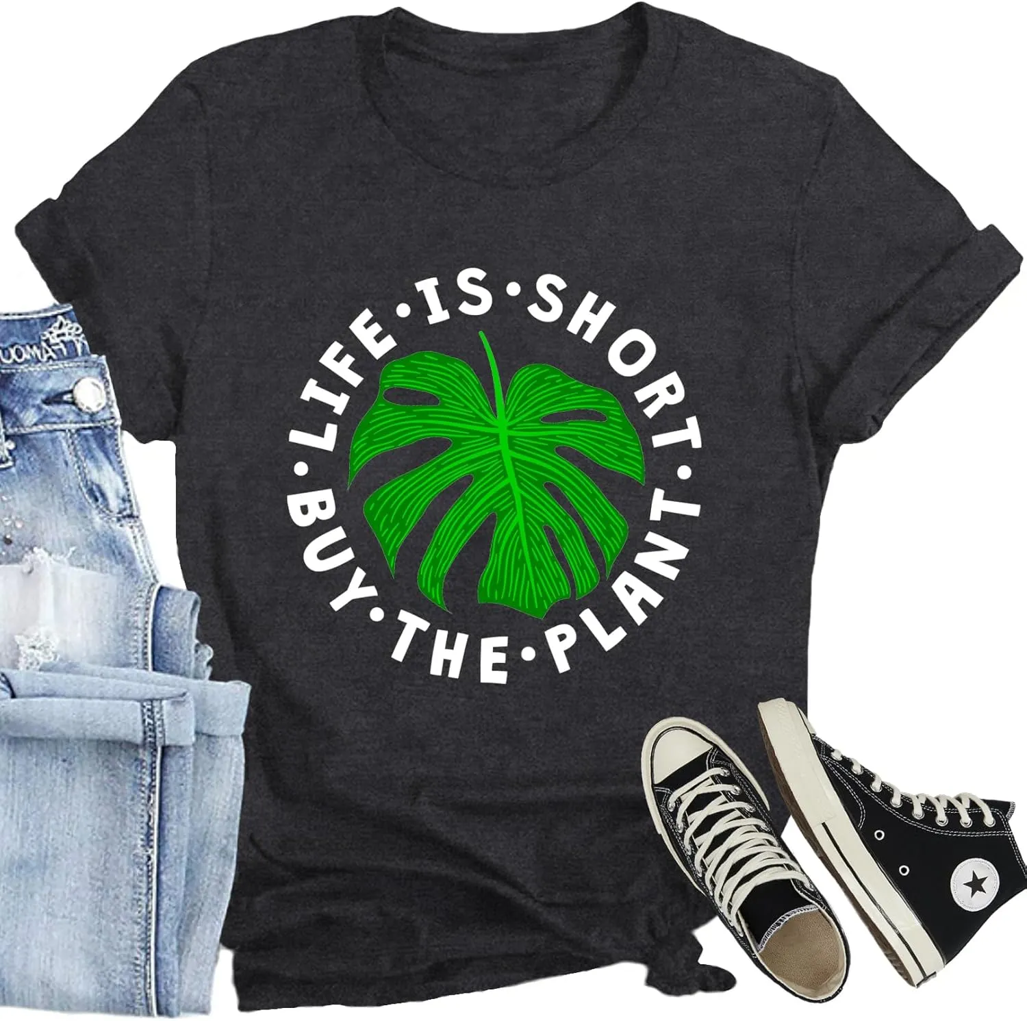 Garden Shirts for Women Plant Lover T-Shirt Gardener Lover Tee Tops Casual Plant Short Sleeve
