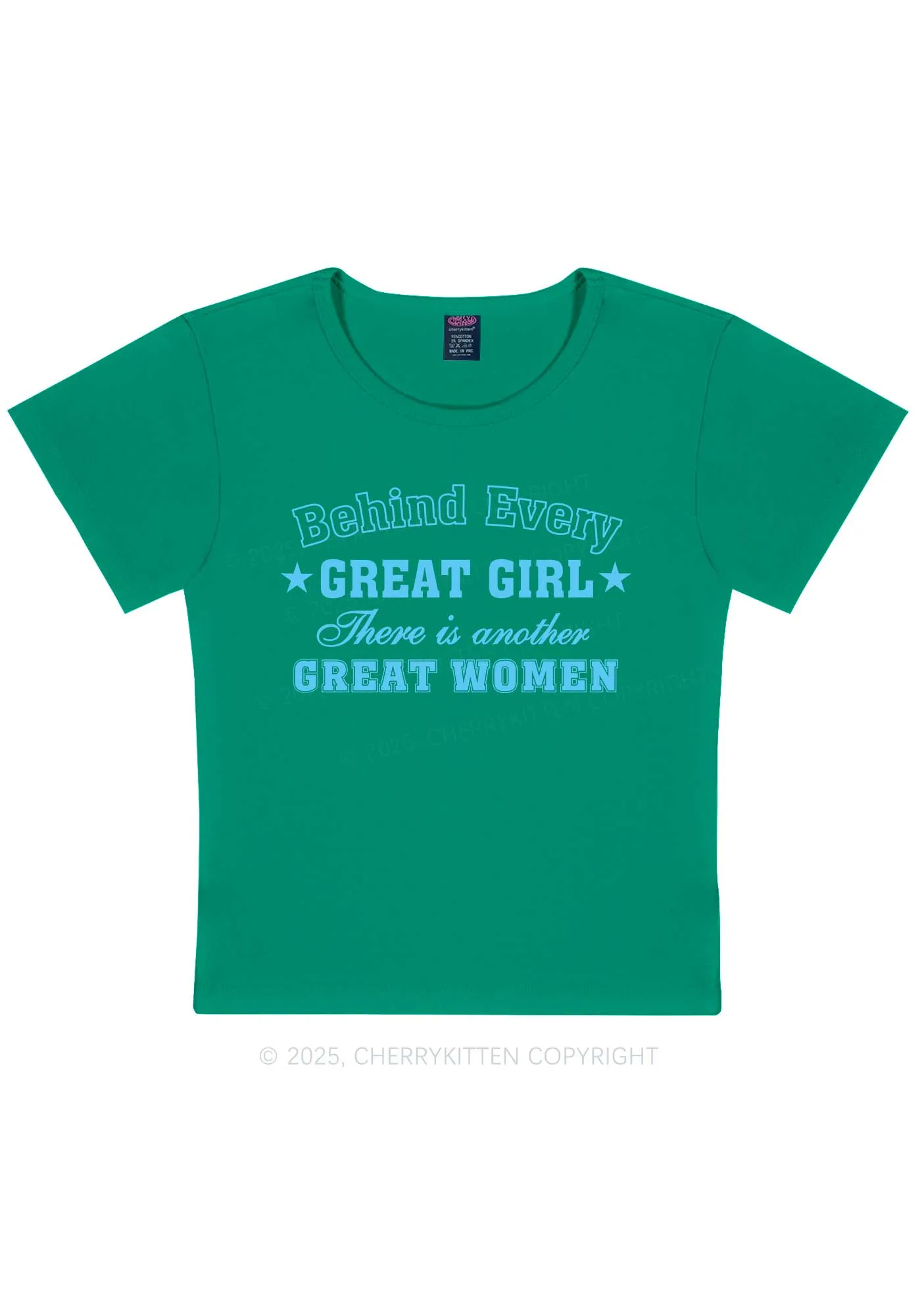 Great Girl Great Women Pride Y2K Baby Tee Cherrykitten