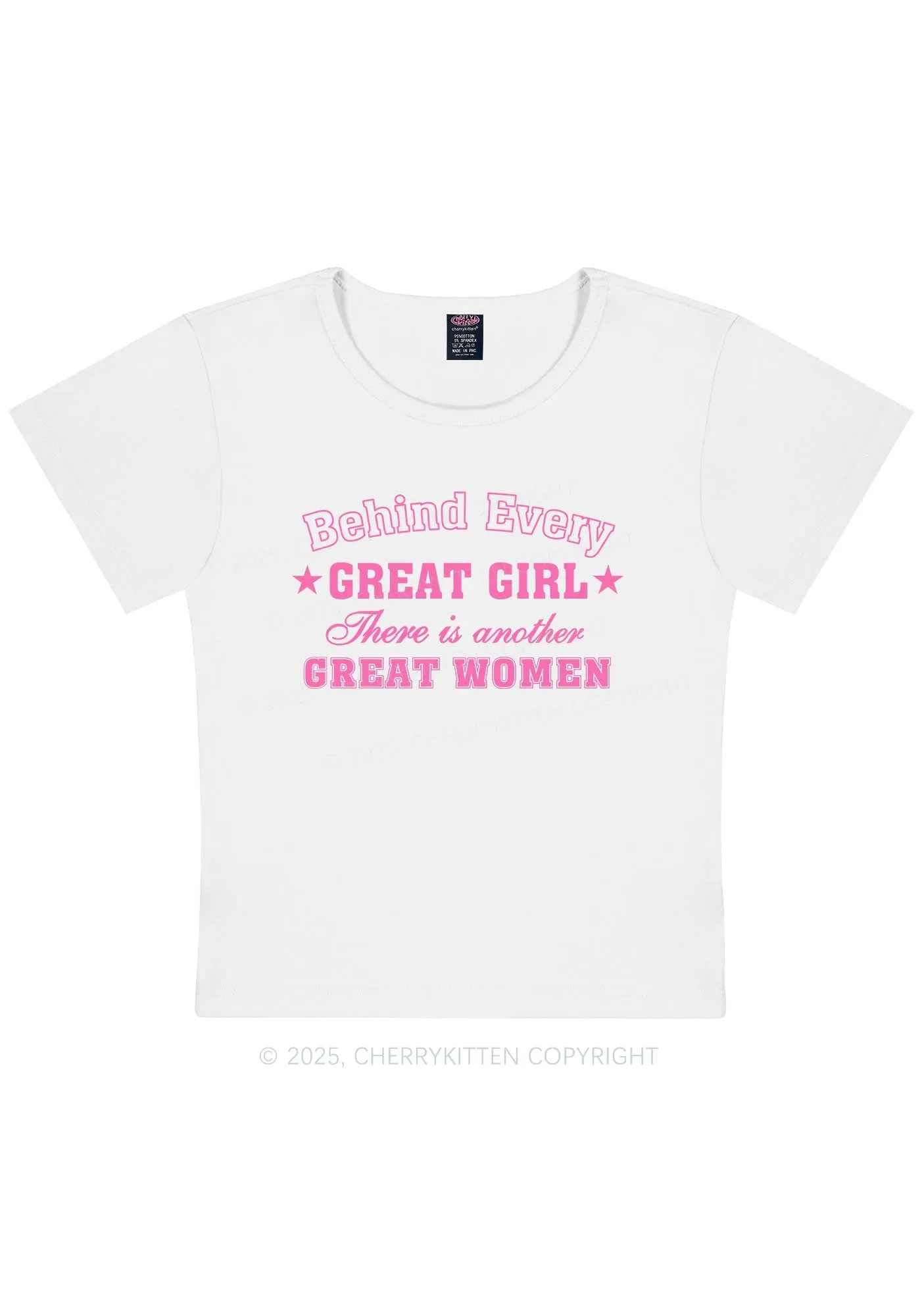 Great Girl Great Women Pride Y2K Baby Tee Cherrykitten