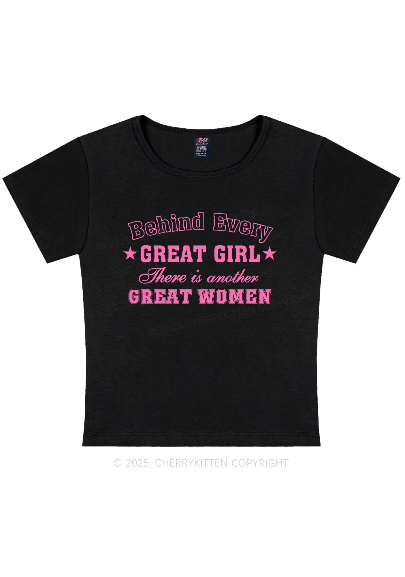 Great Girl Great Women Pride Y2K Baby Tee Cherrykitten
