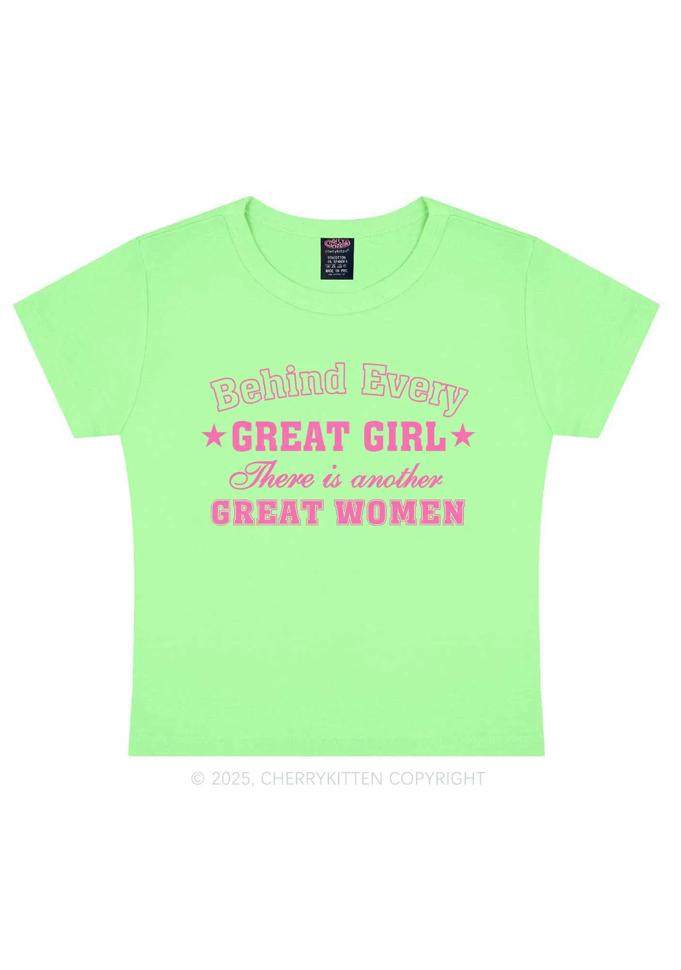 Great Girl Great Women Pride Y2K Baby Tee Cherrykitten