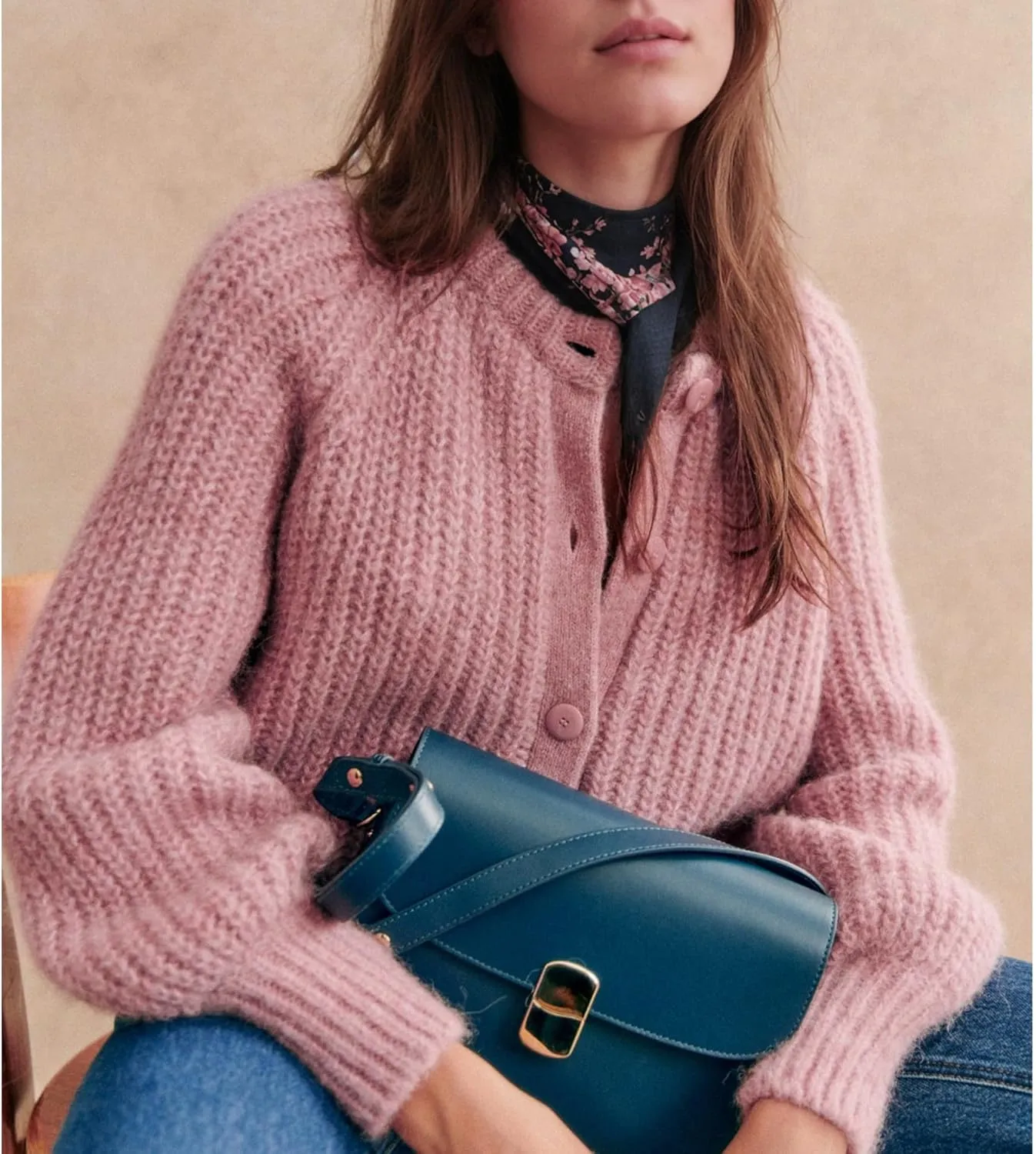 Hixiaohe Cardigan Sweater for Women Long Sleeve Button Y2K Chunky Knit Sweater Fall Casual Open Front Outwear Knitwear Coat