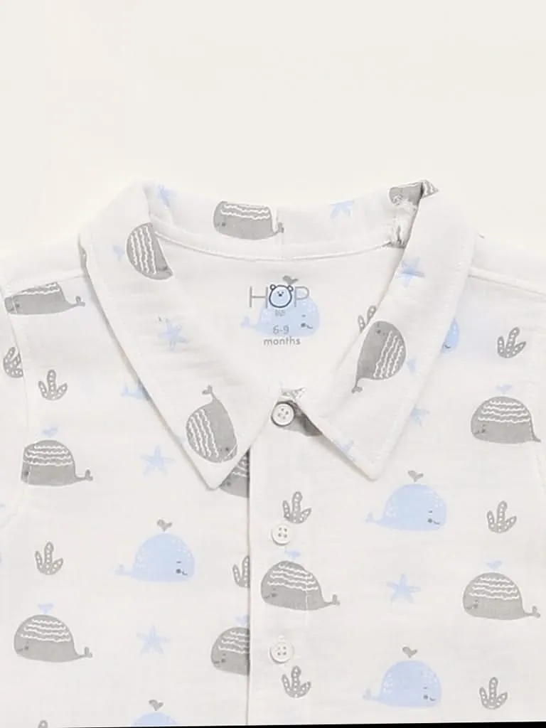 HOP Baby Blue Shirt & Shorts Set