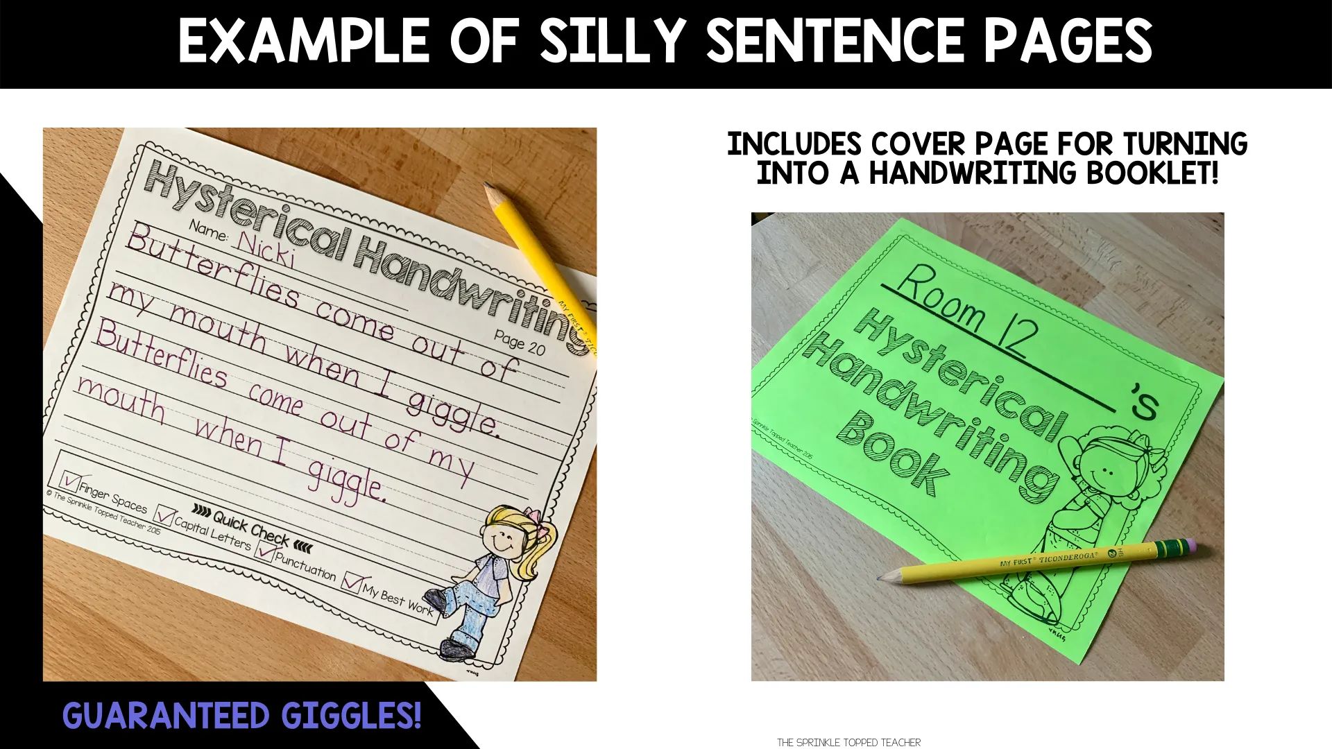 Hysterical Handwriting Worksheets | Print Bundle