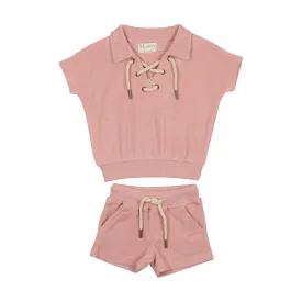 Mauve Terry Short Set