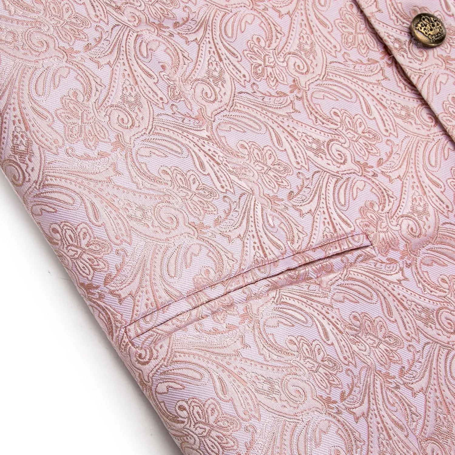 Mens Victorian Vest Tie Set Silk Paisley Suit Vests Formal Waistcoat Gothic Steampunk Vest with Notched Lapels