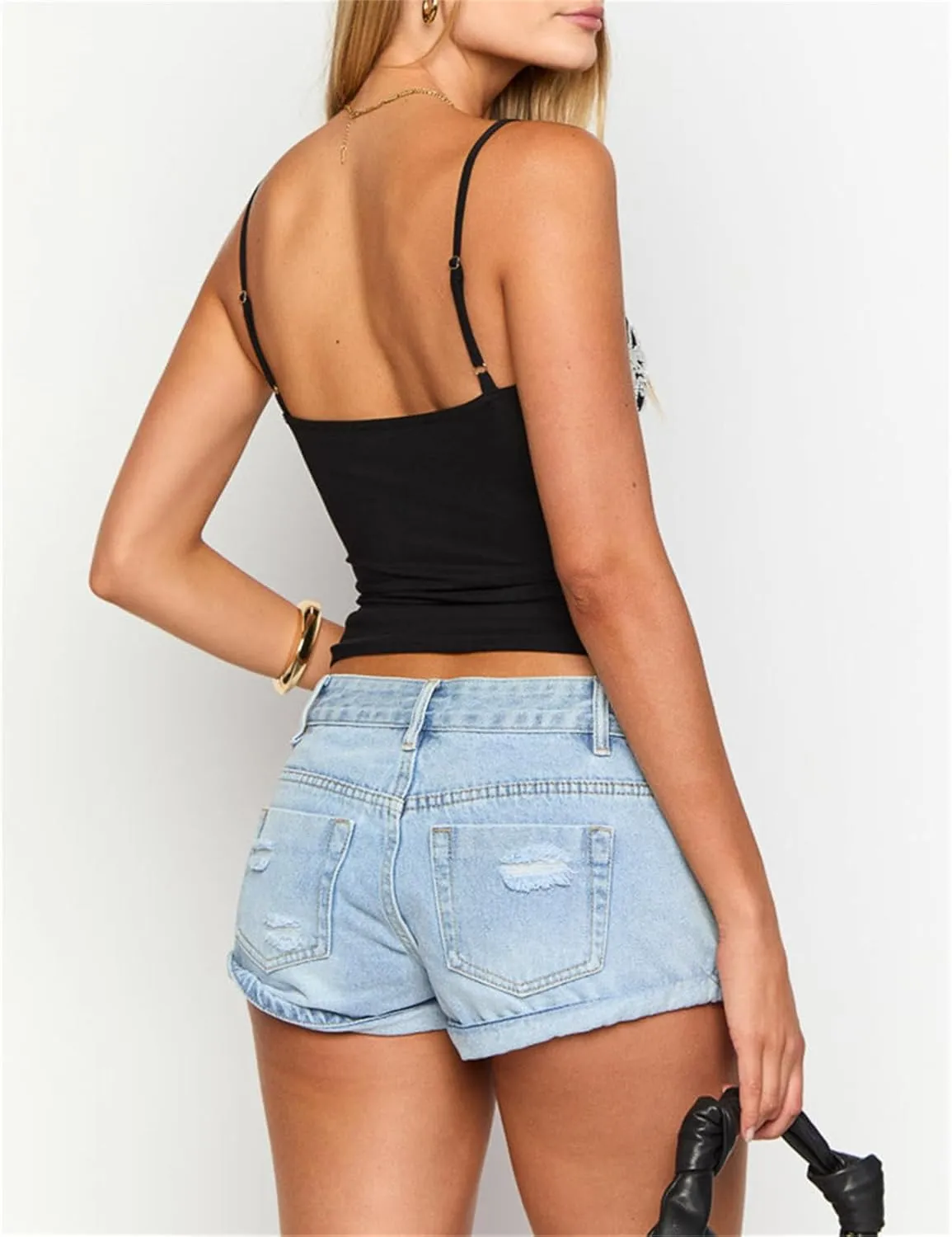 Women Y2k Sequin Cami Tops Floral Beaded Pearl Embellished Spaghetti Strap Camisole Sexy Summer Going Out Top